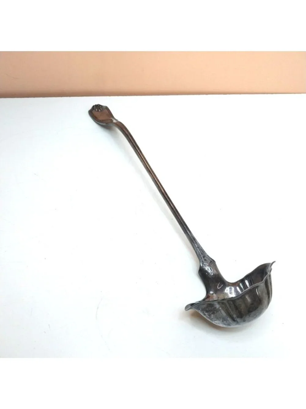 Reed & Barton Silver Plated Punch Ladle Ornate Handle Vintage 16